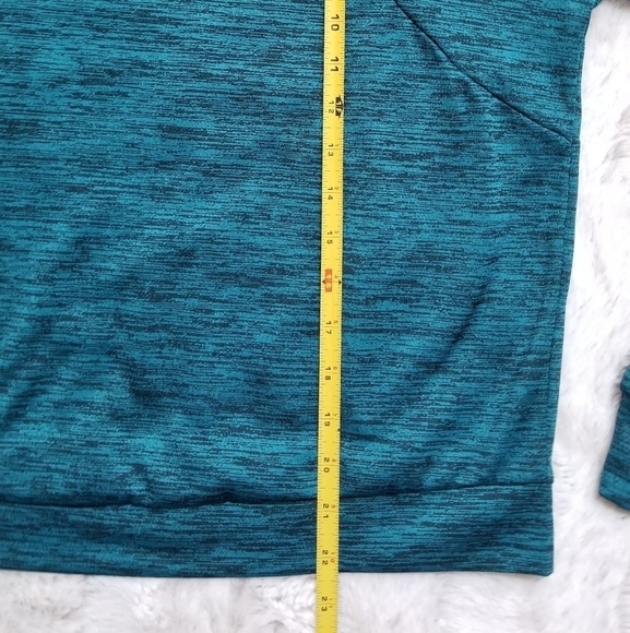 Mta Sport Athleisure Turquoise Long Sleeve Crew Neck Top Size L - Picture 6 of 7